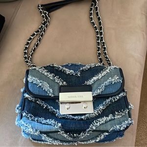 Barely used denim Micheal Kors purse